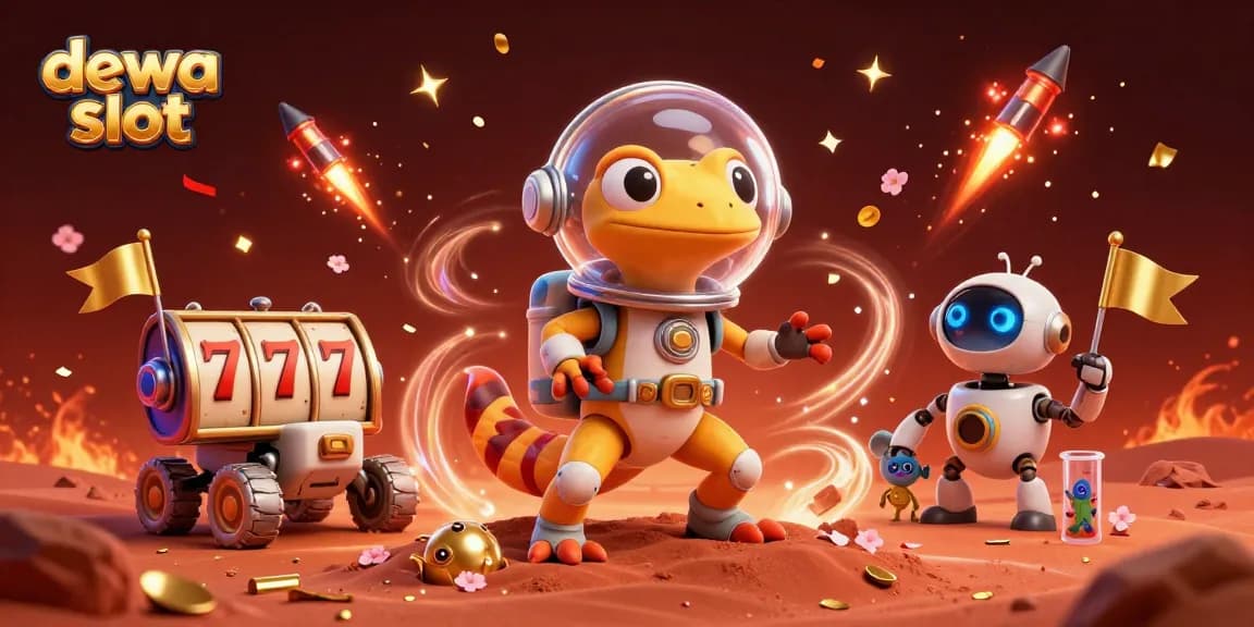 Experience the thrill of dewa slot games in a vibrant 3D Martian casino adventure.