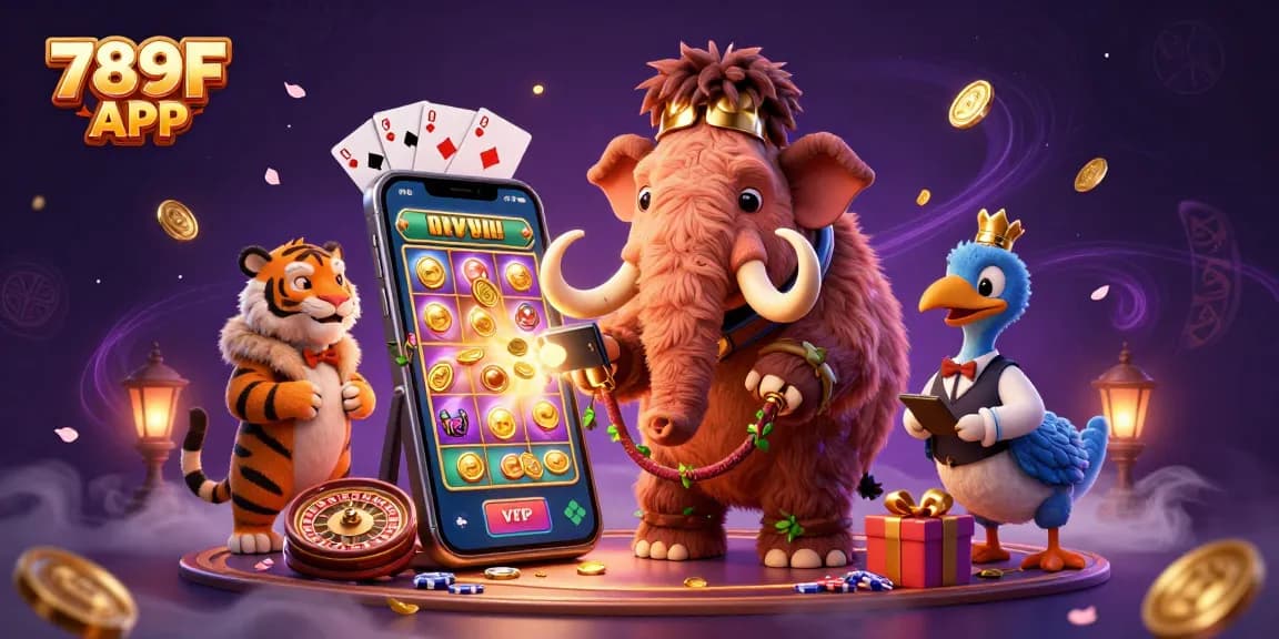 Experience the excitement of 789F APP with vibrant casino characters and thrilling gaming elements