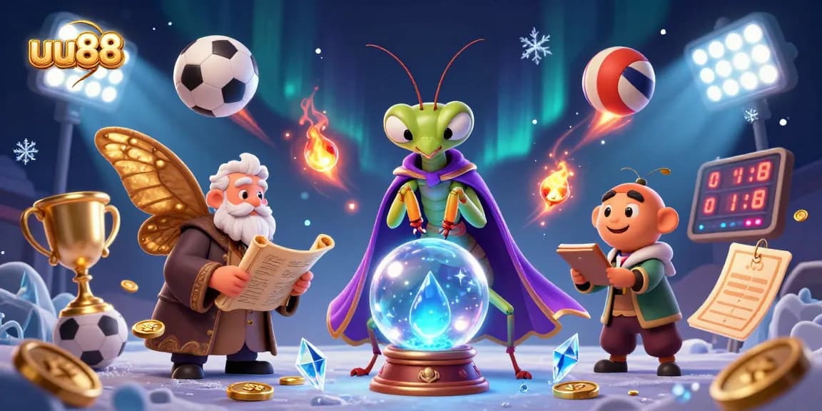 Engage with uu88 betting strategies through an enchanting scene of vibrant, mystical characters.