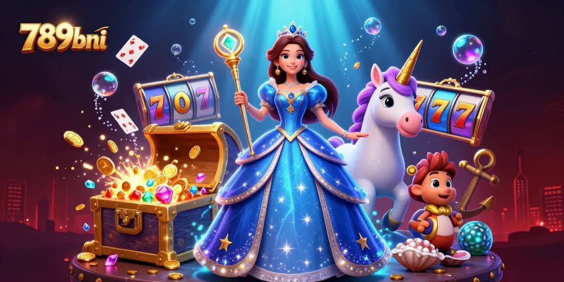 Terlibat dengan 789bni, dunia permainan yang penuh warna dengan permainan slot yang menarik, permata yang berkilau, dan suasana yang magis.