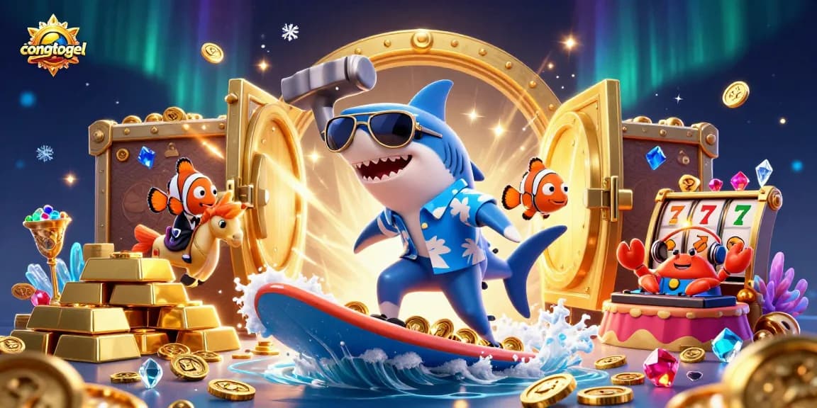 Engage with congtogel's immersive gaming by unlocking treasures amidst a vibrant 3D casino world.
