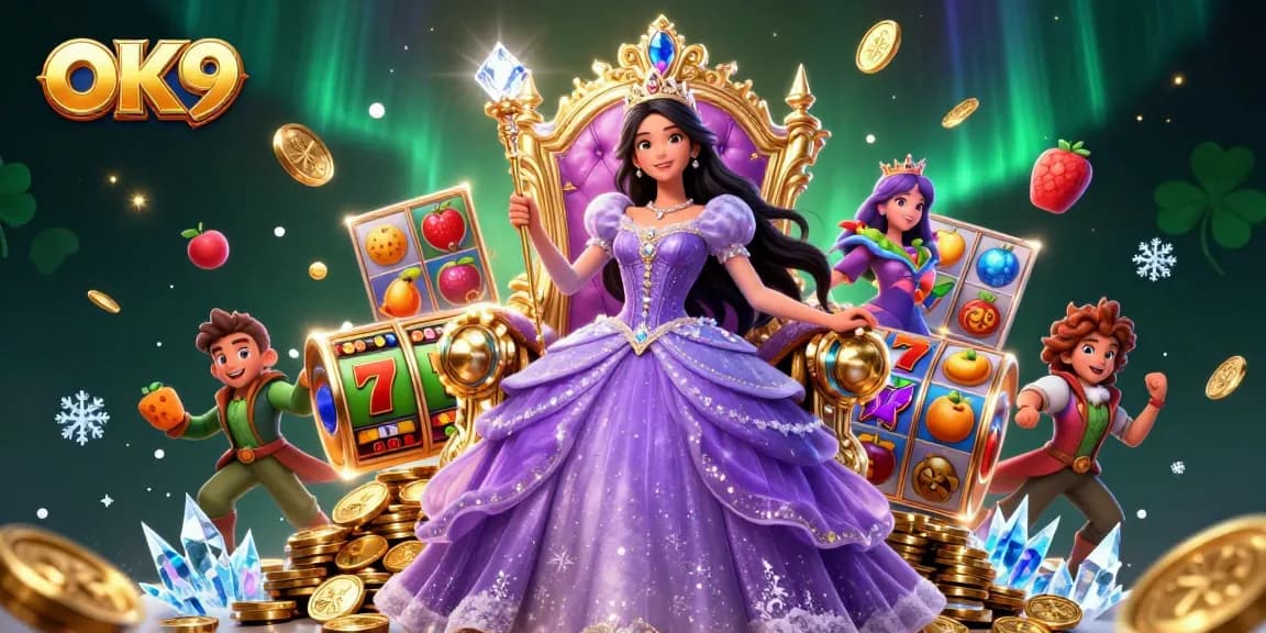 Spin jackpots and win big at OK9 with sleek slot reels and enchanting casino vibes.