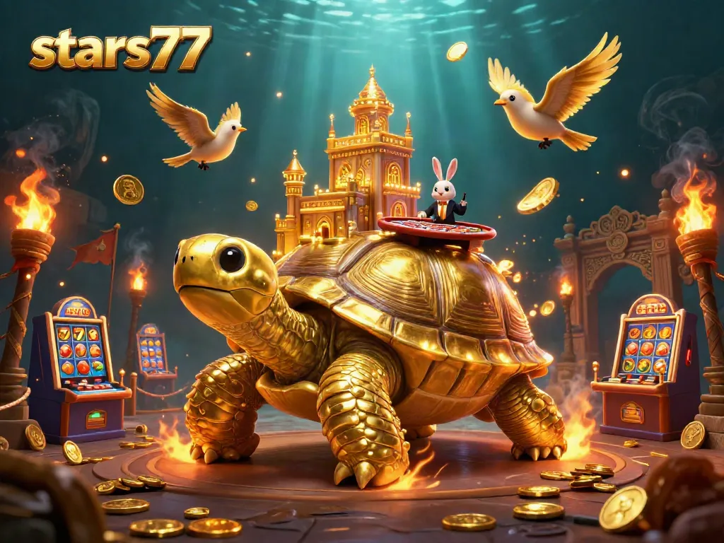 Permainan slot menarik di stars77 dengan karakter unik dan suasana kasino yang meriah.