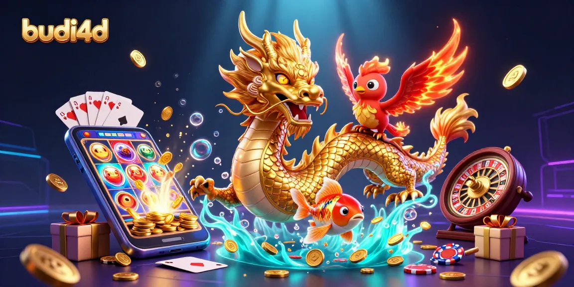 Budi4d engages users with vibrant casino elements and lively characters in this dynamic gaming scene