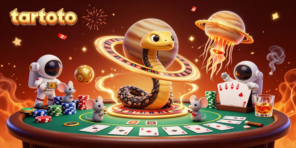 Experience exciting gaming action with tartoto at this vibrant casino scene filled with joy and energy.