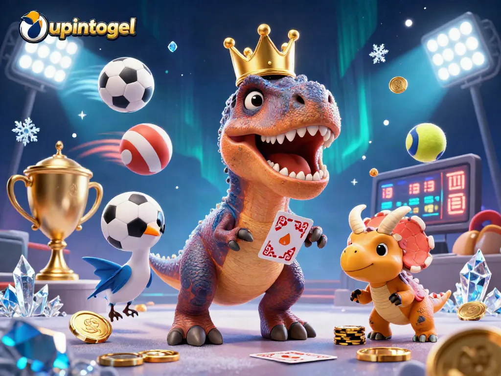 Menggali peluang di upintogel dengan karakter 3D unik dalam ilustrasi kasino berbeda.