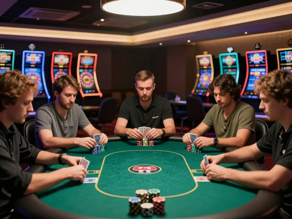 KP88 features an engaging poker game with players strategizing and chips stacking for exciting gameplay.
