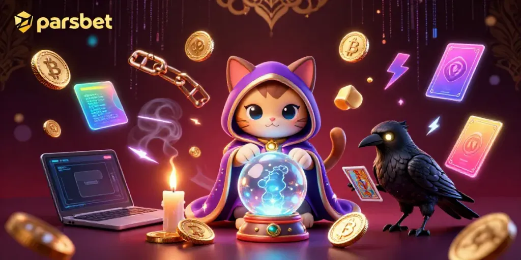 Parsbet oyunlarında kazanç sağlamaya yönelik kedi ve kuş karakterlerinin yer aldığı ilginç casino sahnesi.