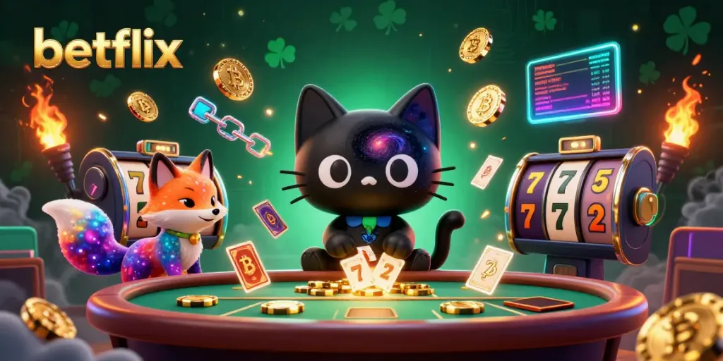 เล่นเกมสล็อตที่ BETFLIX พร้อมการ์ตูนแมวหลุมดำในคาสิโนเสมือนจริง