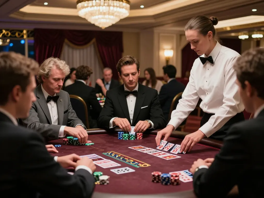 Experience the thrill of blackjack at 789win's luxurious casino tables where players strategize their wins.