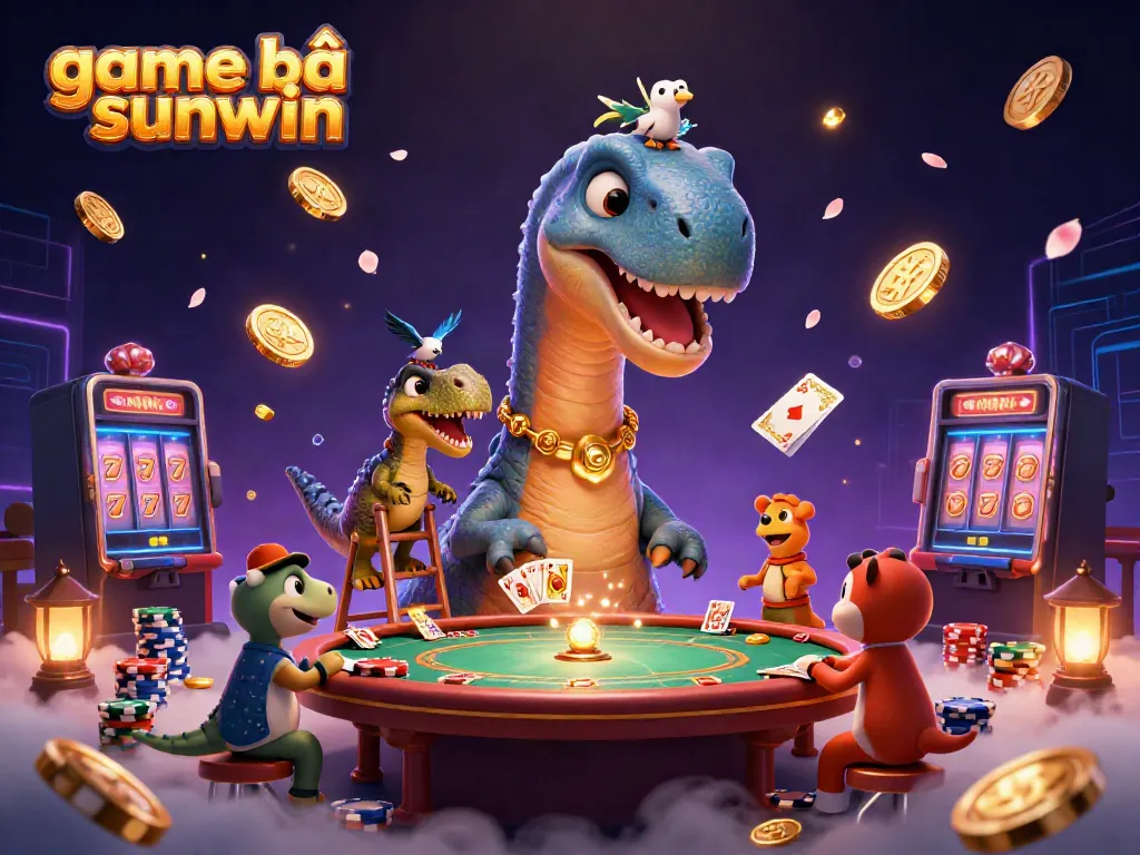 Experience the excitement of game bài sunwin with vibrant casino characters and dynamic gaming elements.