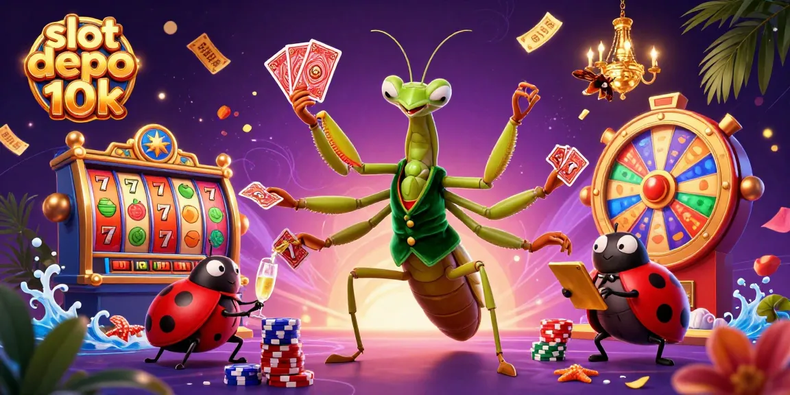 Experience slot depo 10k excitement with vibrant characters and dynamic gameplay elements in this illustration.