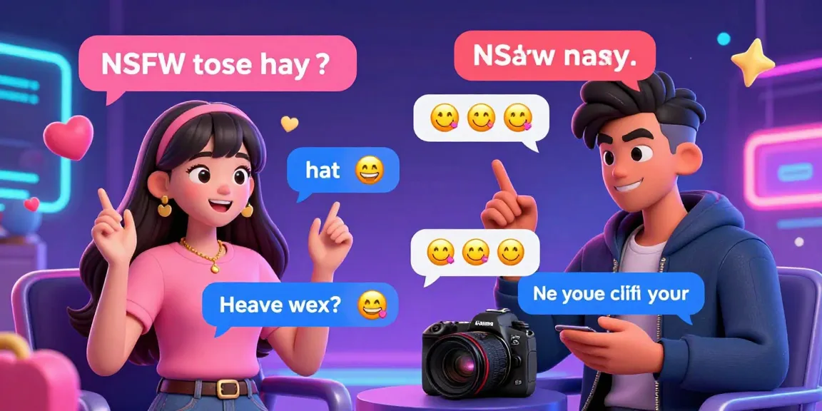 Engaging NSFW AI chat scene with animated characters enjoying an interactive digital conversation.