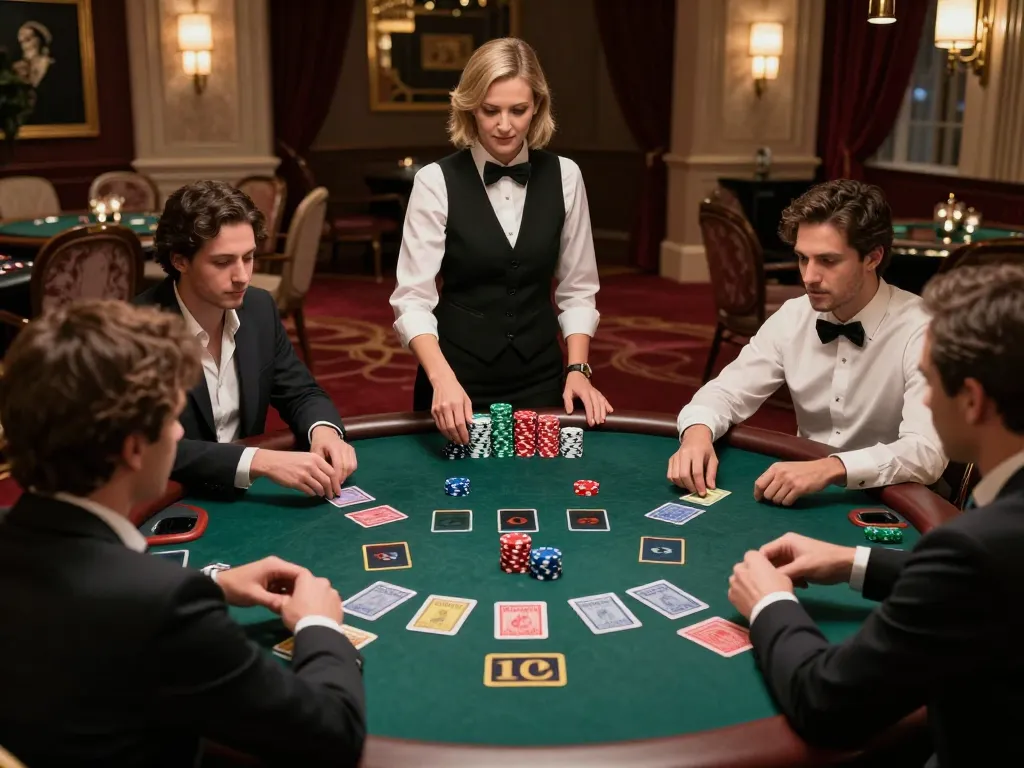 Players enjoying a high-stakes game of blackjack at TR88's upscale casino
