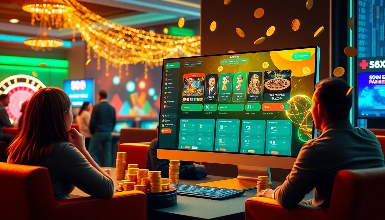 Experience the excitement of 58ee with a vibrant online casino atmosphere showcasing various games.