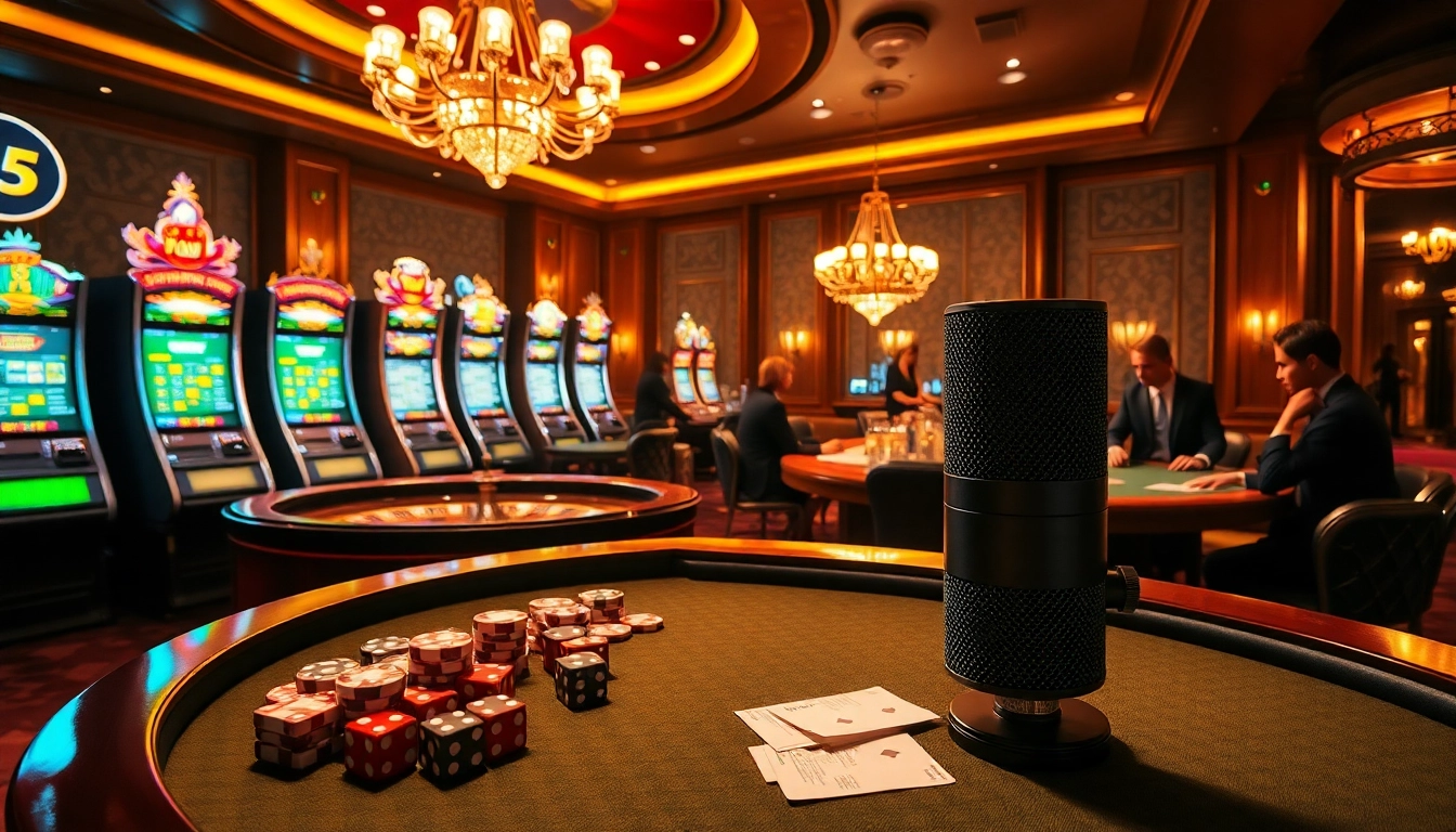 Engaging gamblers at a vibrant casino while exploring MV88 audio capture for gaming experiences.