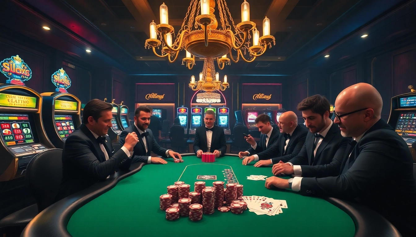 Players enjoying a game of poker at 88aa casino, showcasing vibrant colors and exciting gambling atmosphere.