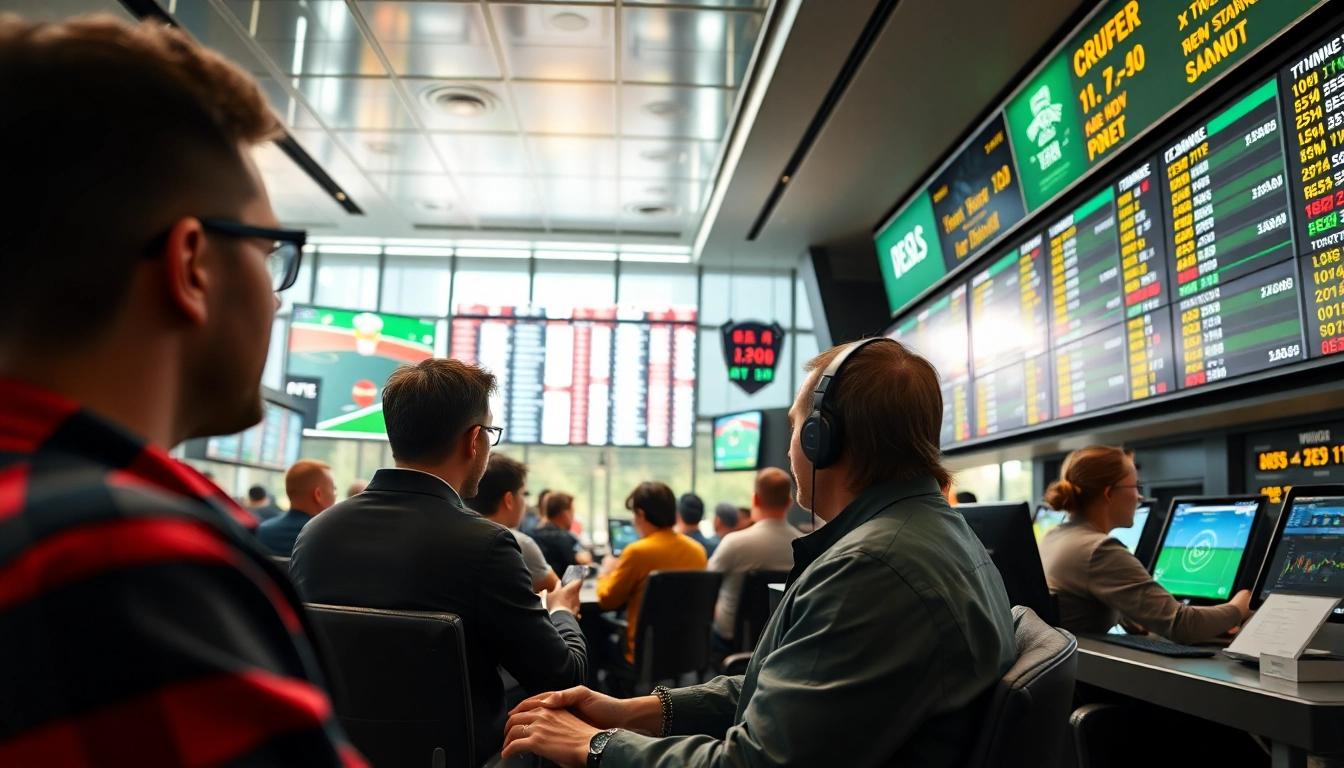 Engaging sports betting environment showcasing keonhacai odds analysis and live betting excitement.