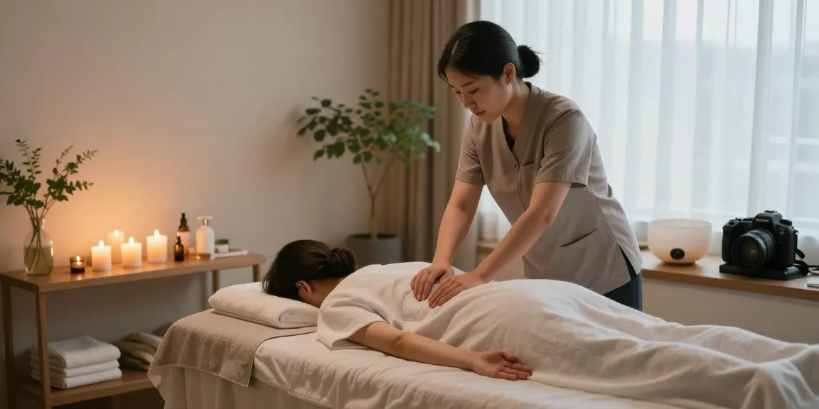 Relaxing 서울출장안마 massage therapy session in a serene wellness space.