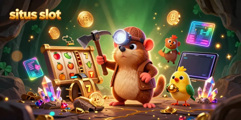Visualisasi menarik dari karakter judi situs slot di dunia bawah tanah yang penuh harta karun