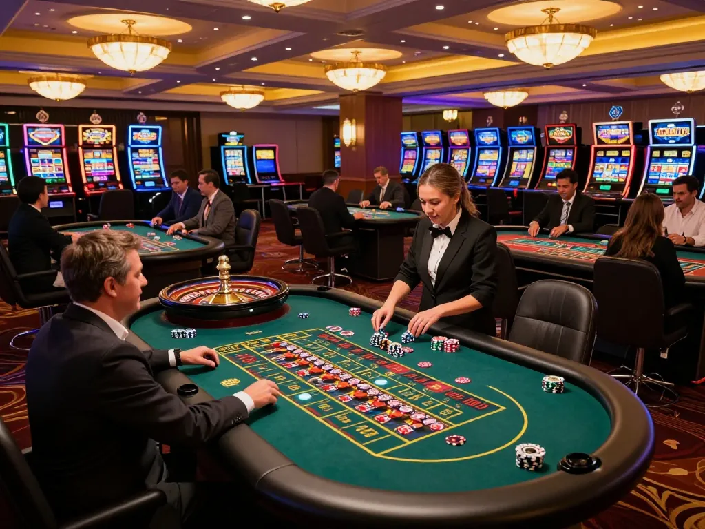 Players placing bets at roulette tables in a luxurious casino setting at 789, capturing the thrill of gambling.