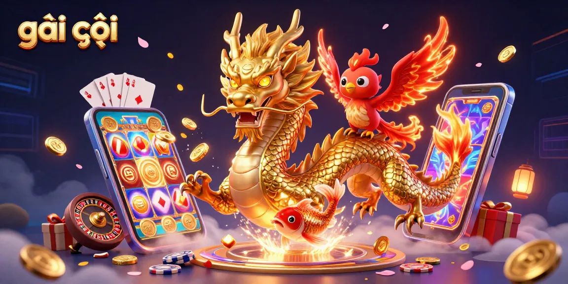 Engage in thrilling gaming with girls calling at a vibrant 3D casino scene featuring dragons and gold.