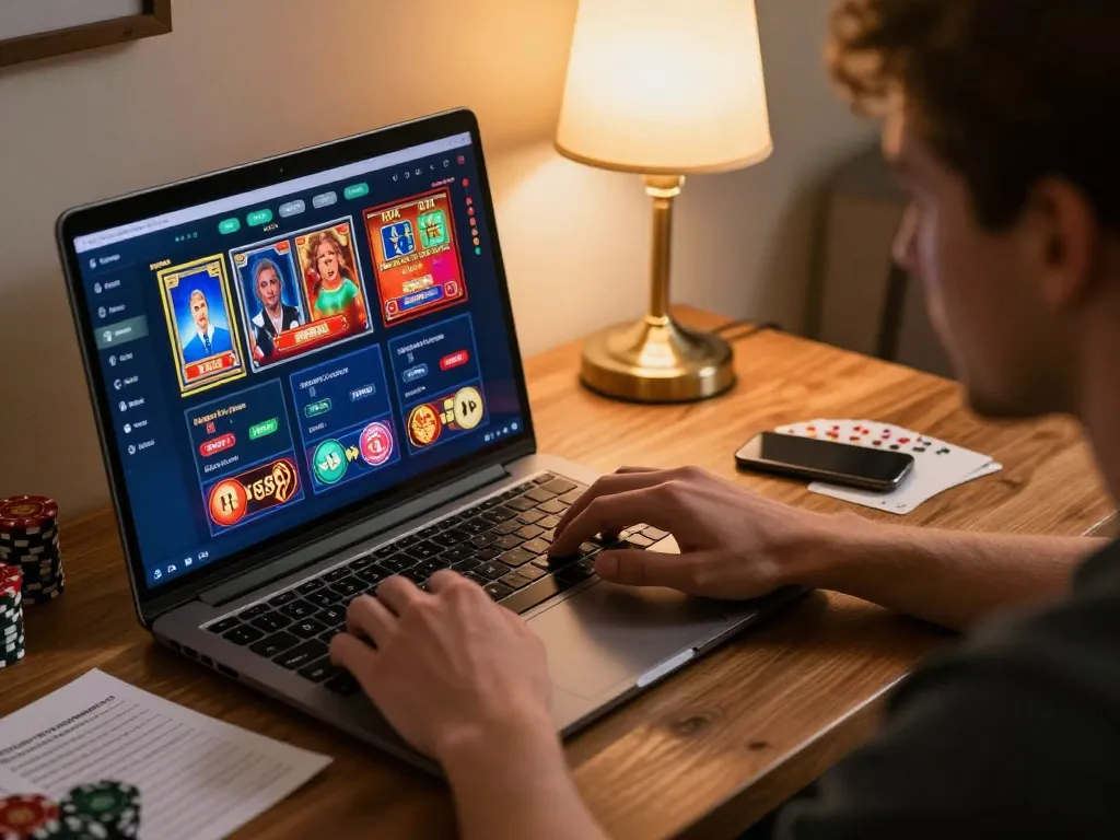 Player engaging with online 99Win casino games while managing bankroll and strategies thoughtfully