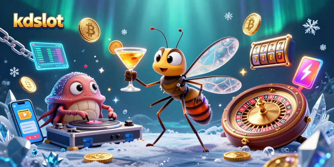 Experience the thrill of kdslot with a casino mascot in a vibrant, dynamic illustration.