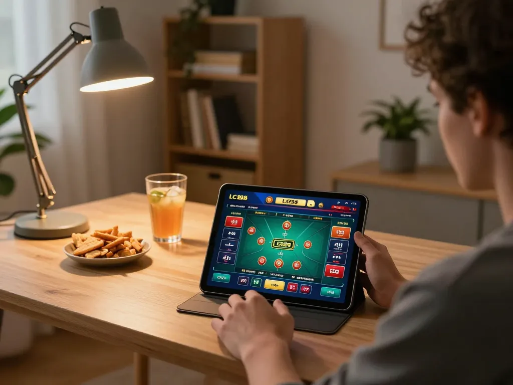 Experience thrilling gameplay on LC88's platform as a player strategizes their next bet.