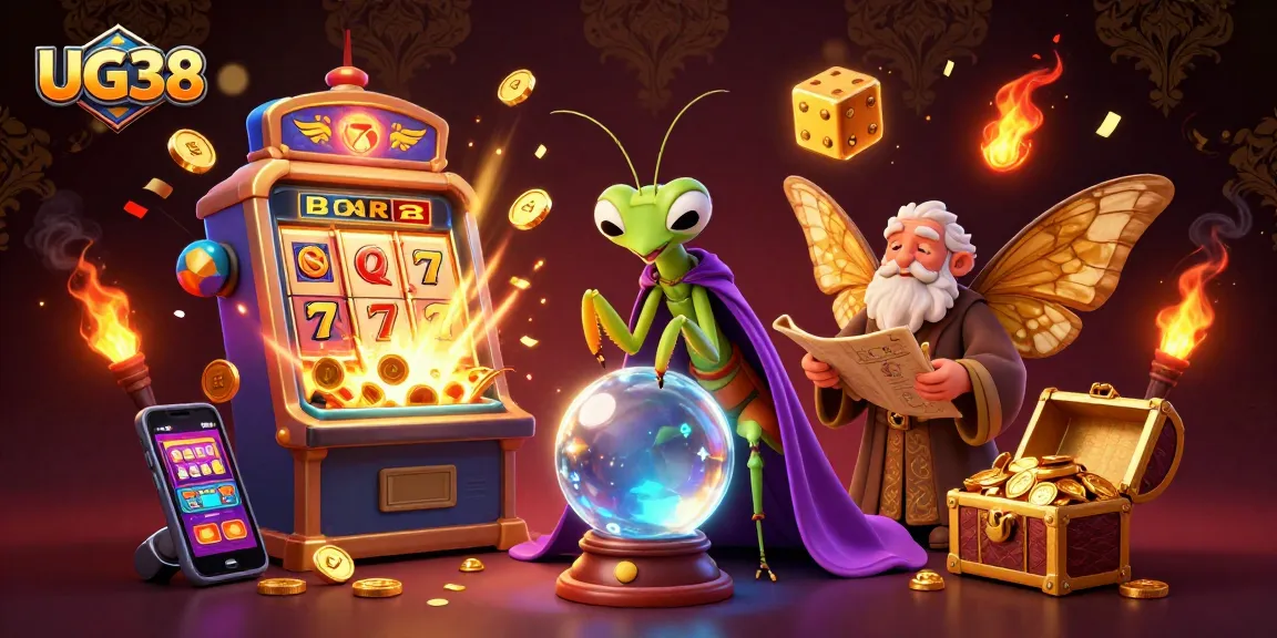 Engage in dazzling wins at UG38 with vibrant casino elements and whimsical characters!