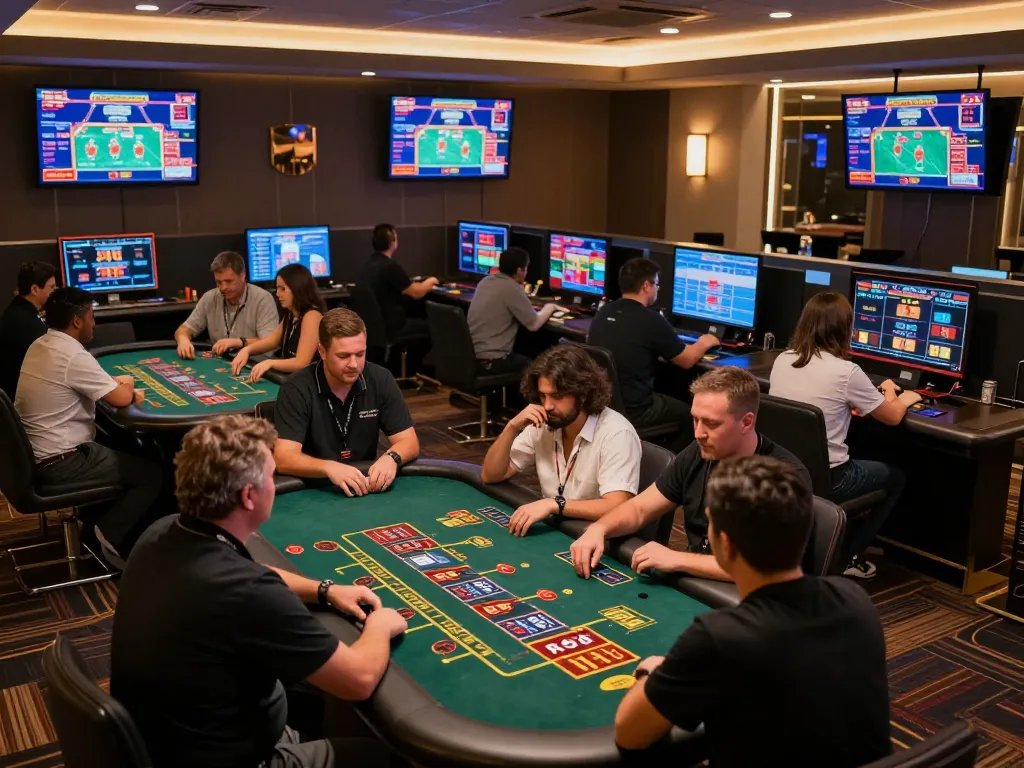 Players engaging in strategic gameplay at SC88 online casino, showcasing live dealer games and vibrant environment.