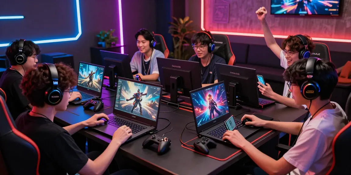 Players enjoying gaming on the OSAKA88 platform in a vibrant lounge, showcasing excitement and engagement.