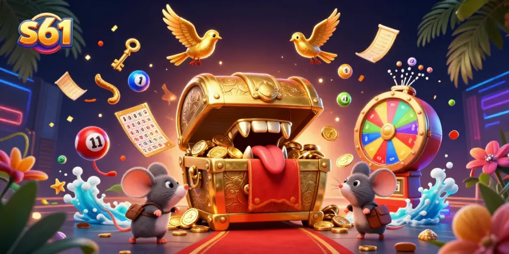 Boost your s61 winnings with colorful lottery elements and dynamic casino visuals.