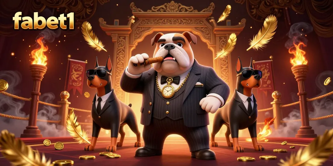 Engage with fabet1 as a bulldog boss commands victory in a vibrant casino setting.