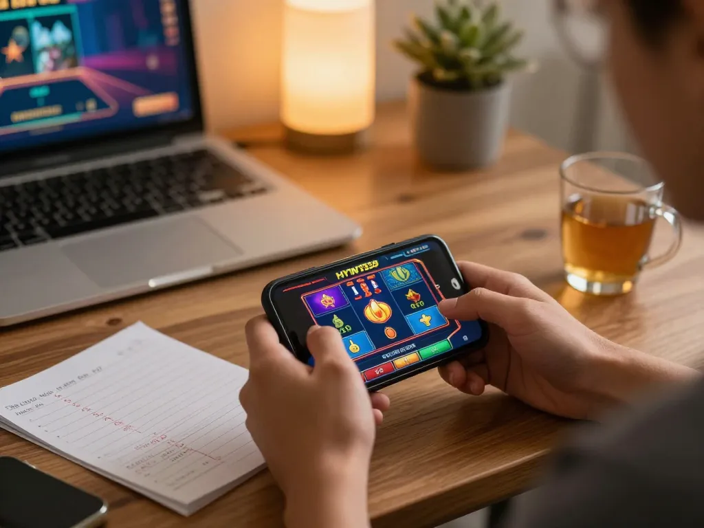 Engaging in HYTW3339 mobile gaming experience with vibrant game display and immersive strategy notes