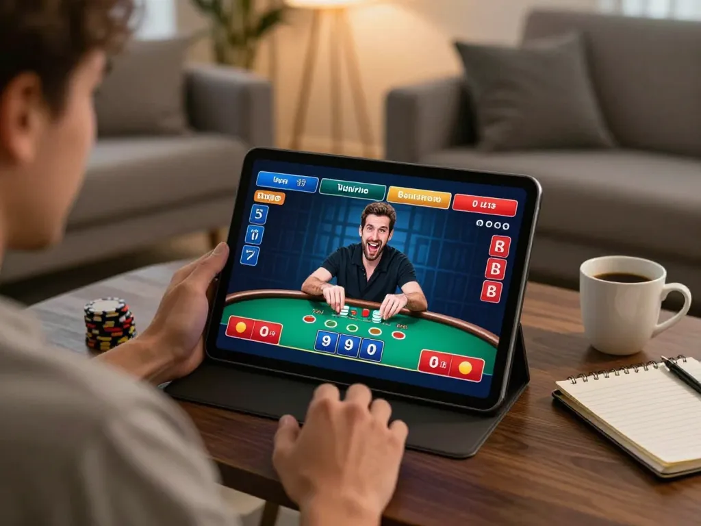 Play poker online at 88okwin with a live dealer in a cozy home setting.