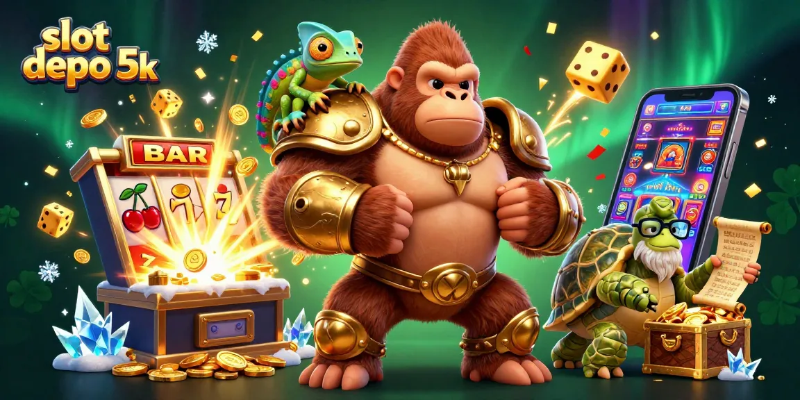 Engage with the vibrant slot depo 5k scene featuring dynamic gambling elements and lively characters.