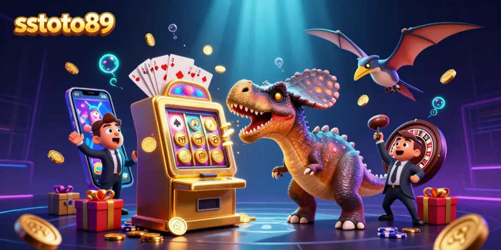 sstoto89 memicu jackpot dengan mesin slot, manajer kasino panik, dan burung pterodactyl menangkap koin.