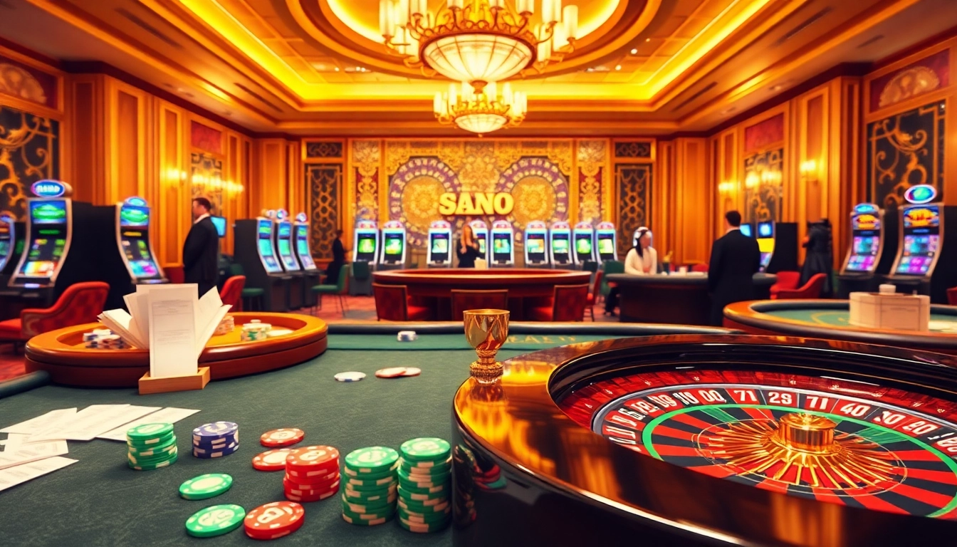 Engage with the mm88 casino experience featuring vibrant gaming tables and colorful poker chips.