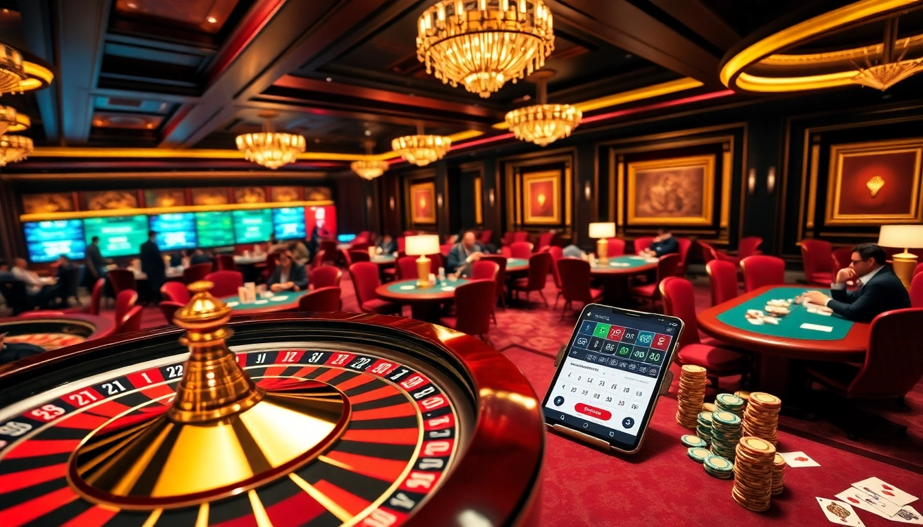 Experience the thrill of gambling with ok8386 in a luxurious casino atmosphere featuring exciting poker games.