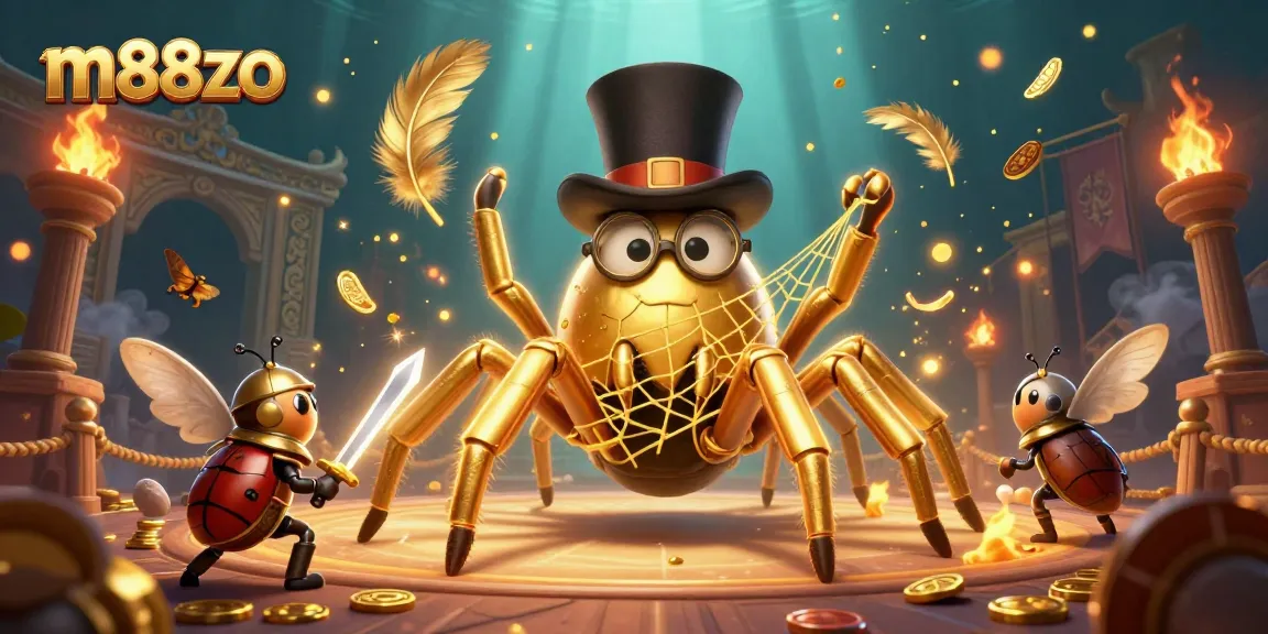 Experience the excitement of m88zo with vibrant casino elements and characters in a dynamic scene.