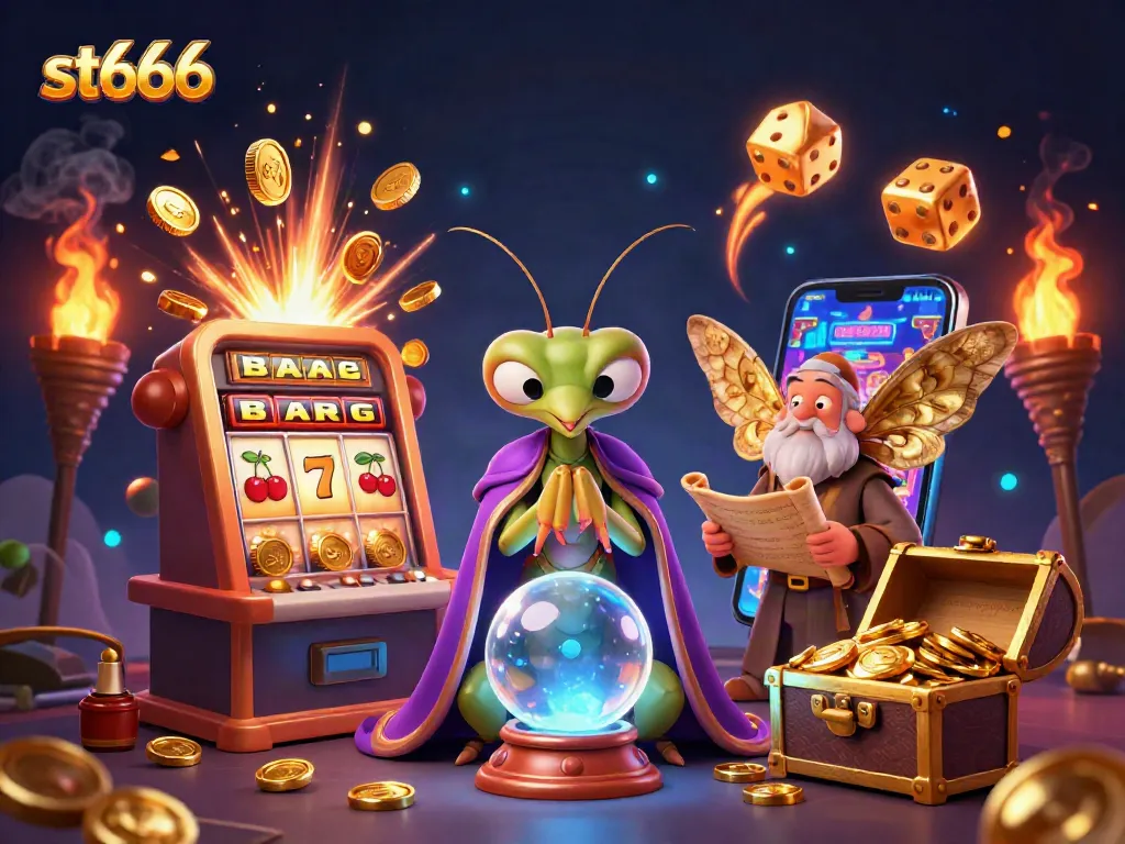Experience the exciting atmosphere of st666 with vibrant 3D casino elements and dynamic characters.