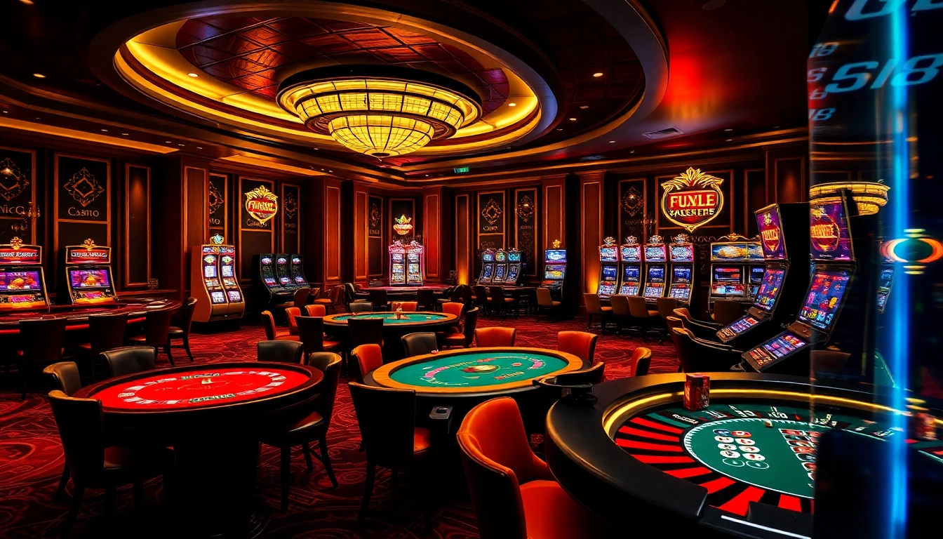 Experience thrilling games at https://hitclub9.us.com/ with engaging visuals of casino action, including slots and poker tables.