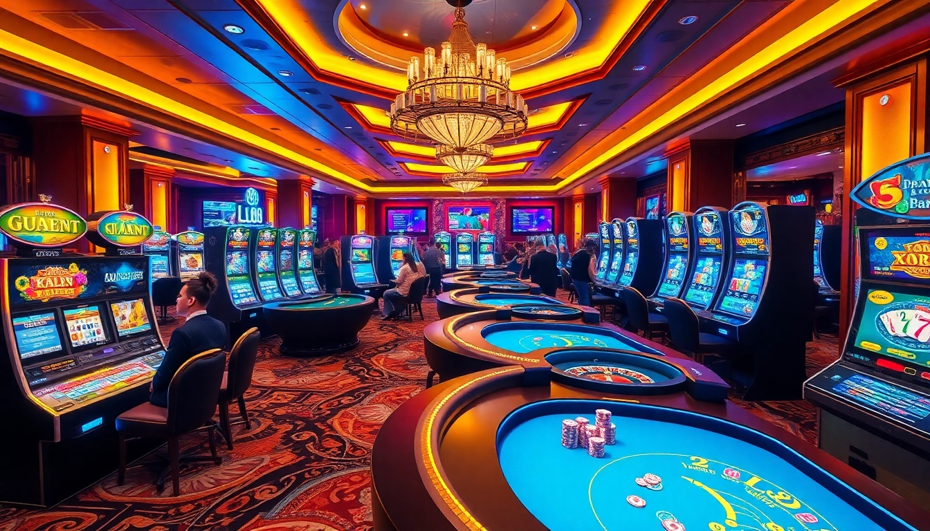 Experience thrilling gameplay at Lu88 with vibrant casino tables and engaging gaming interfaces.