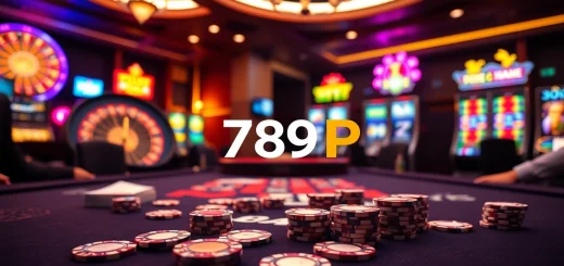 Players enjoying an exciting game at 789P's luxurious gambling table with poker chips and cards.