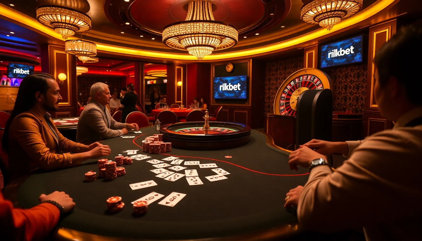 Experience thrilling action at the rikbet poker table with vibrant chips and cards.