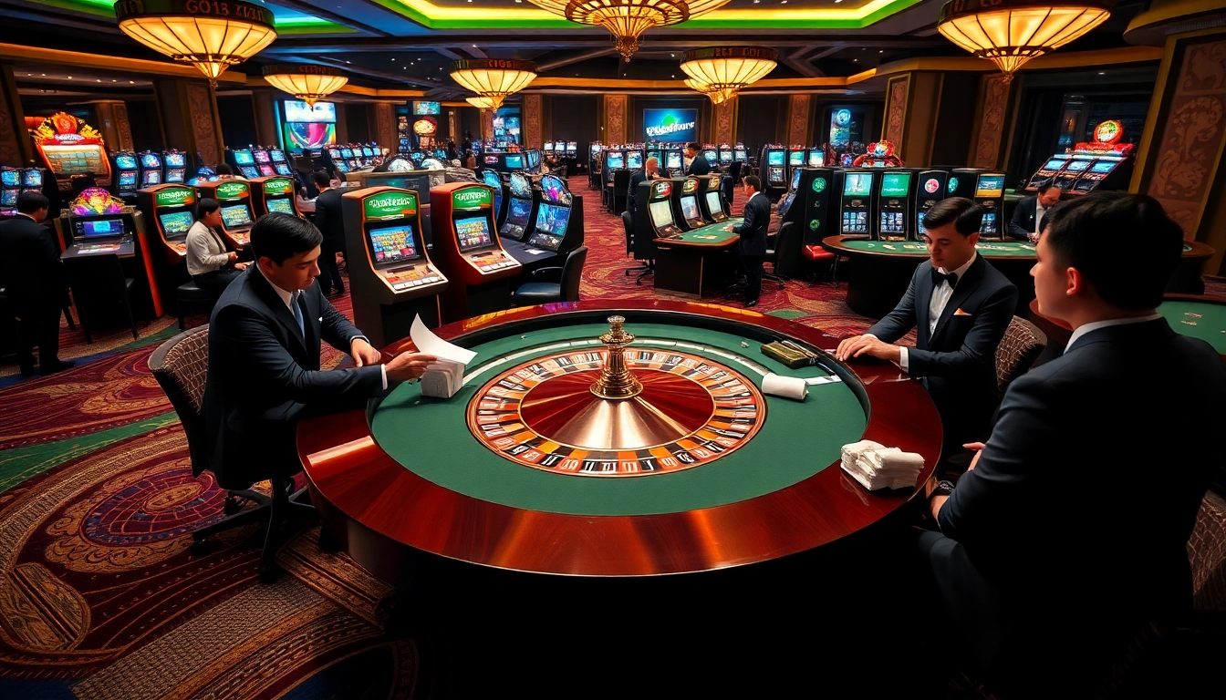 Betting at the go88 casino table with elegant decor and thrilling ambiance.