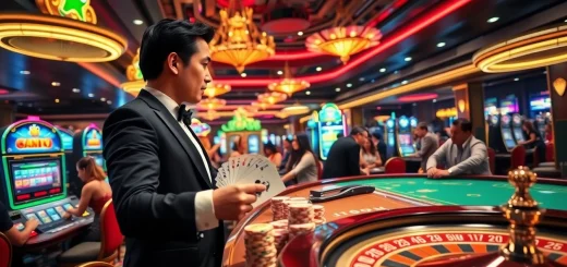 Players enjoying their experience at j88vip2 with vibrant casino tables and thrilling gameplay.