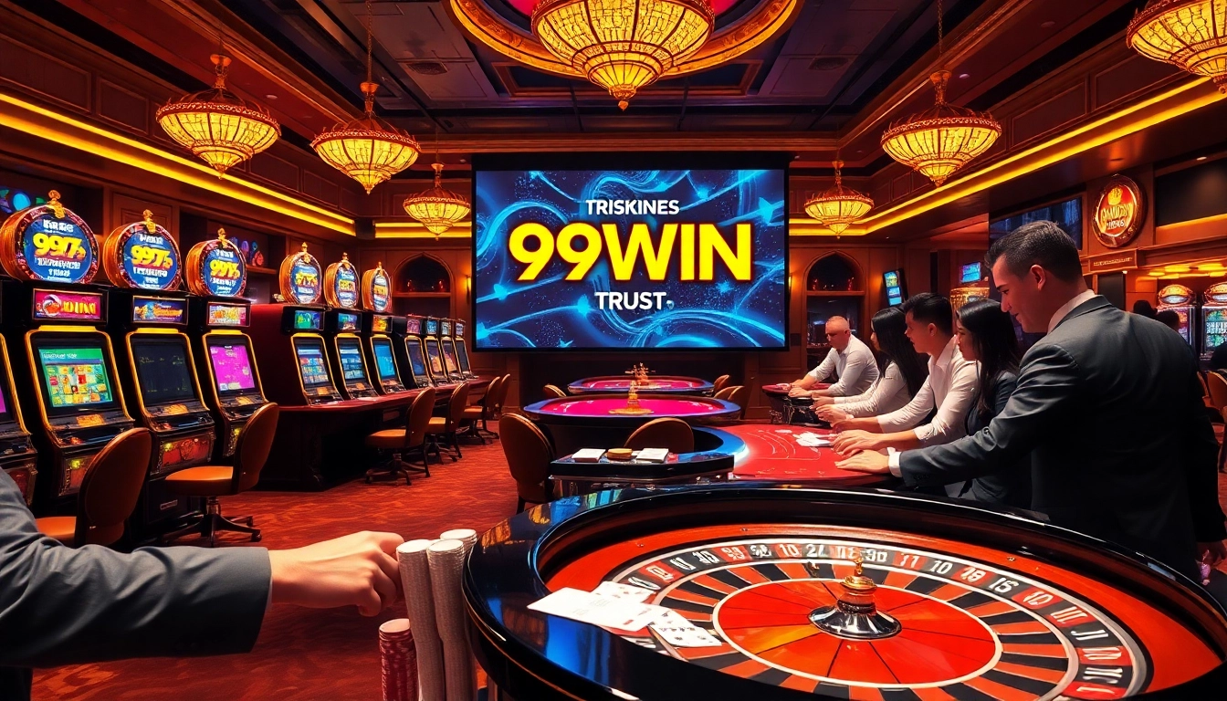 Experience the excitement of 99WIN Casino with vibrant gaming tables and professional dealers.
