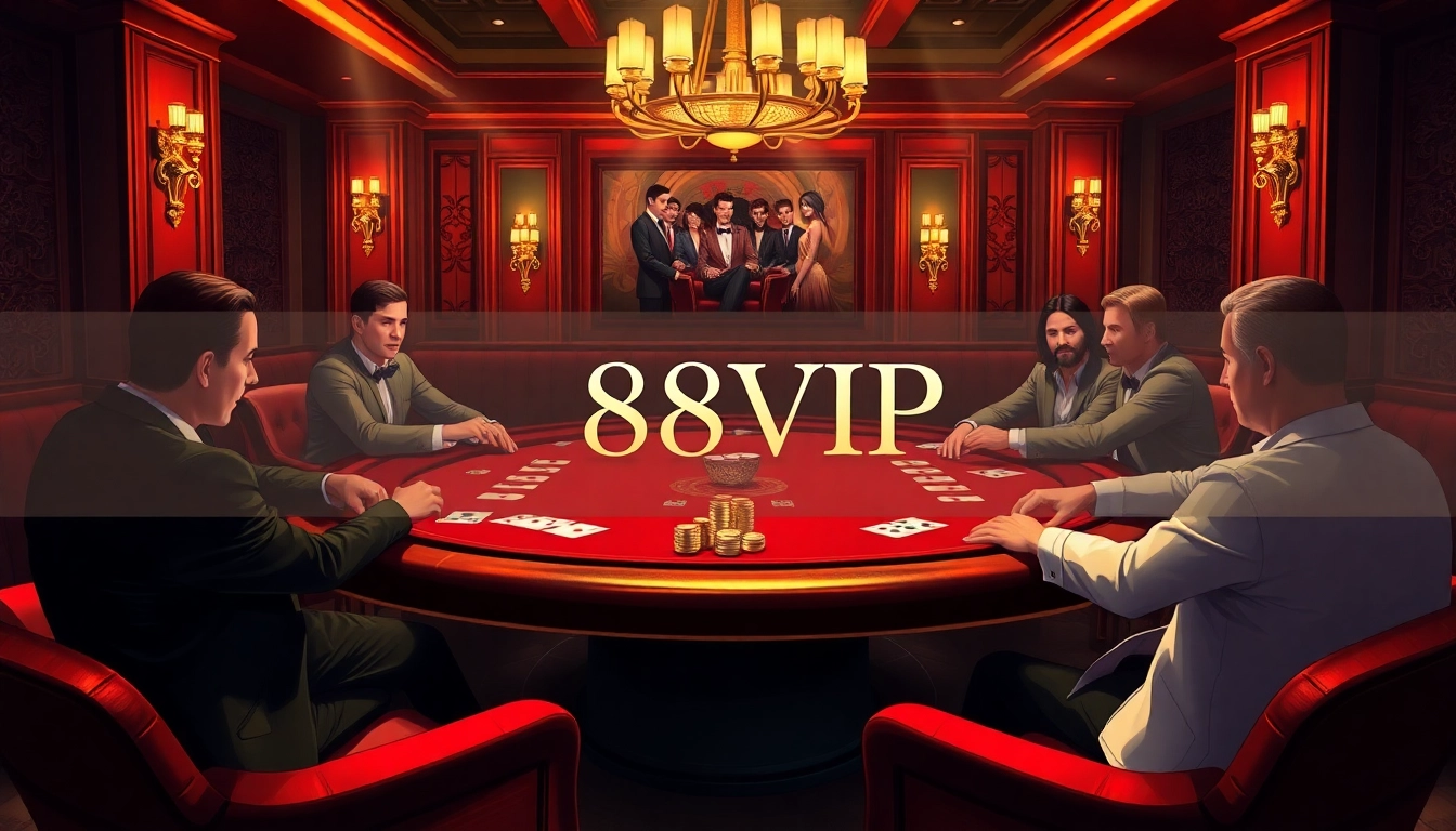 High-stakes poker game at 68VIP casino showcasing luxury and excitement
